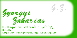 gyorgyi zakarias business card